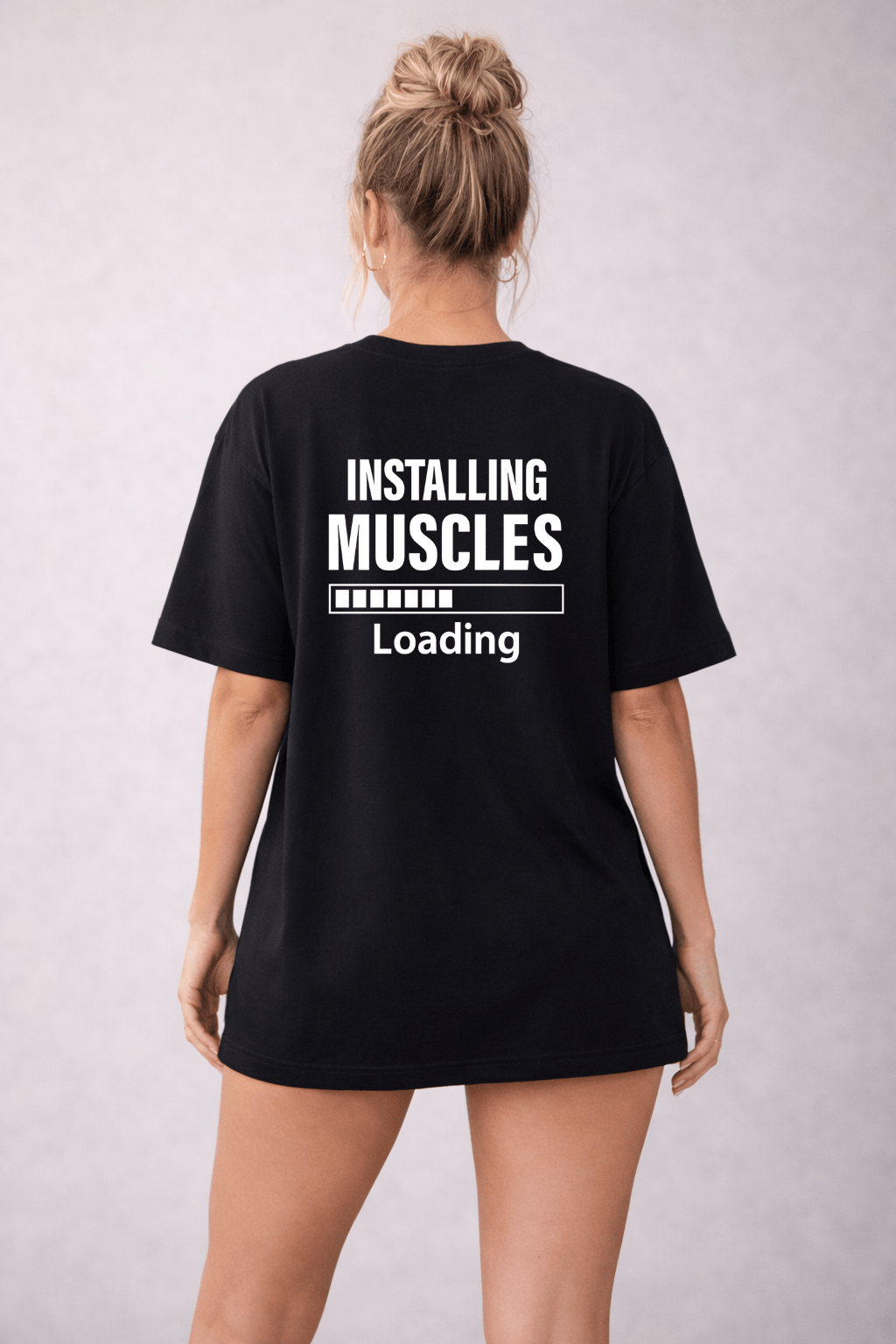 Camiseta Oversized (Camisetão) Feminina -  Installing Muscles - As mais Vendidas