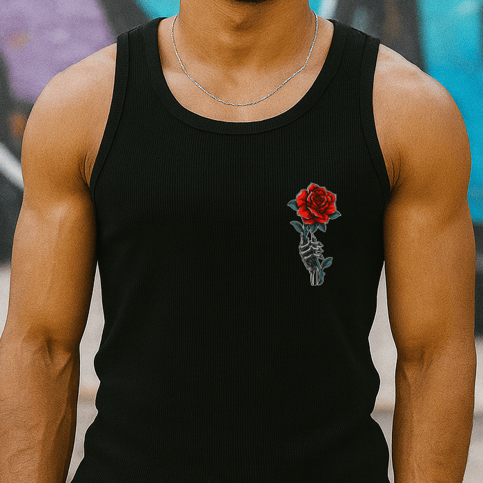 Camiseta Regata Masculina - Rose Pain Red | Streetwear Casual