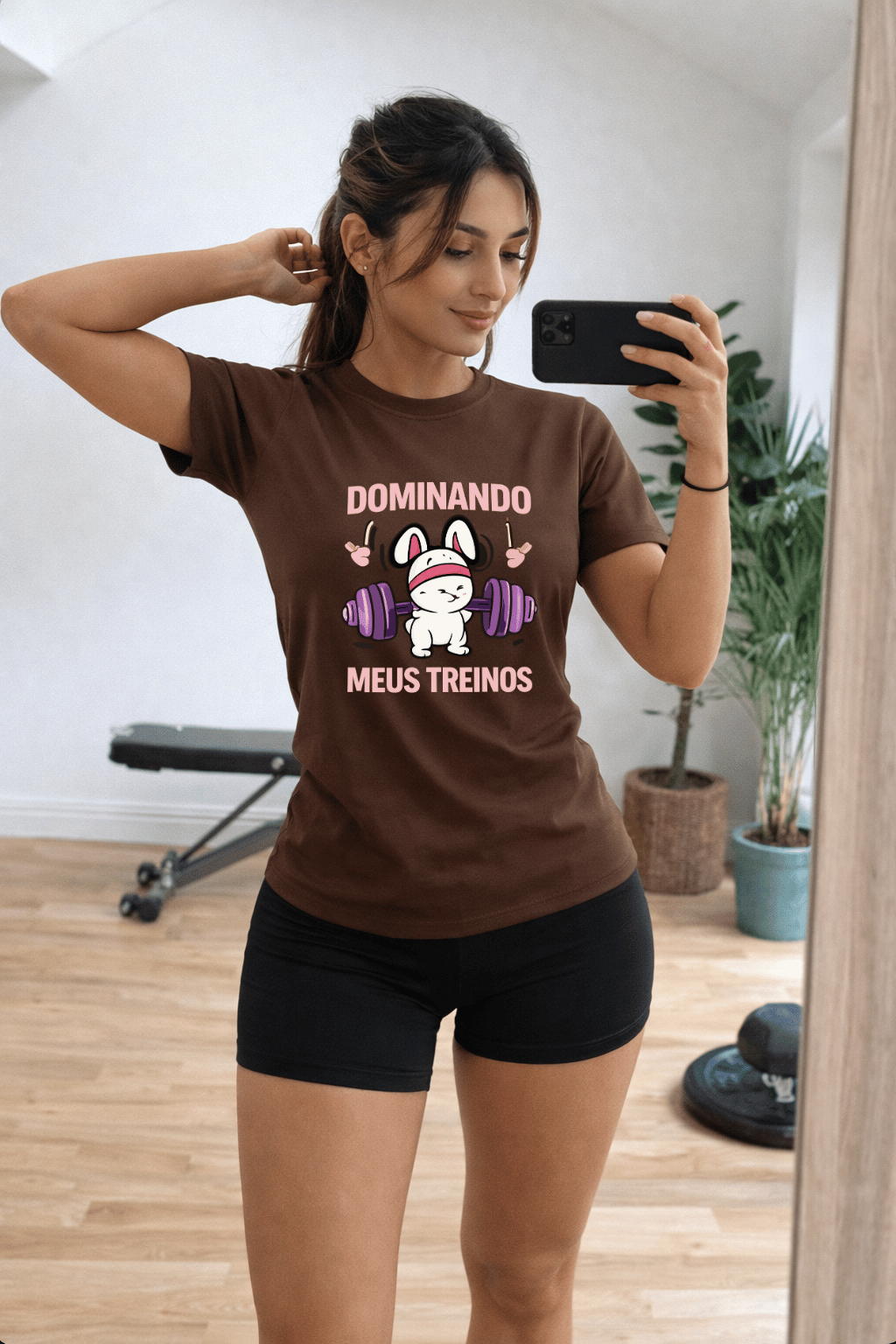 Camiseta Feminina Tradicional Manga Curta Almayda - Dominando Meus Treinos