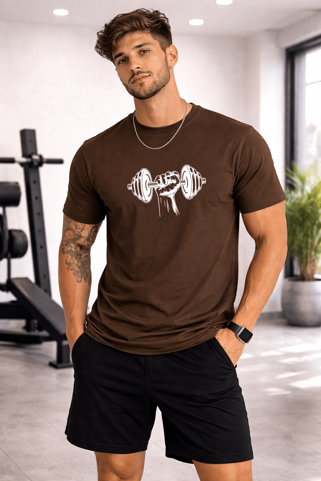 Camiseta Masculina Premium Manga Curta Tradicional   | Estampa Halteres