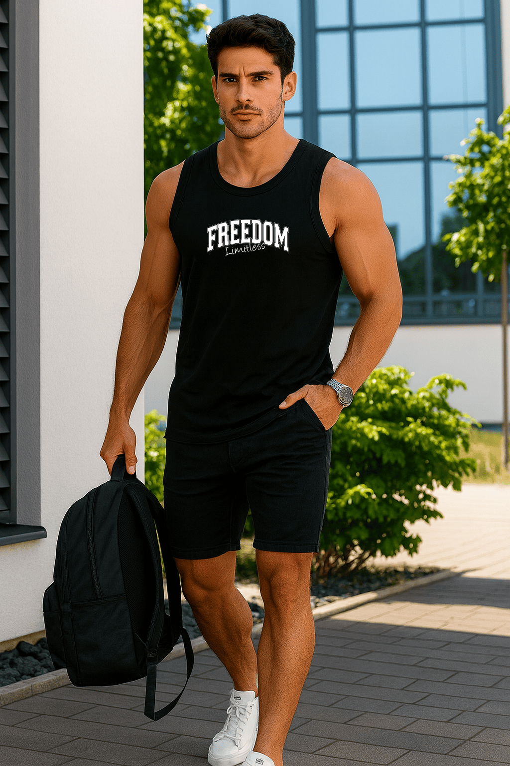 Camiseta Regata Masculina - Freedom Limitles | Streetwear Casual