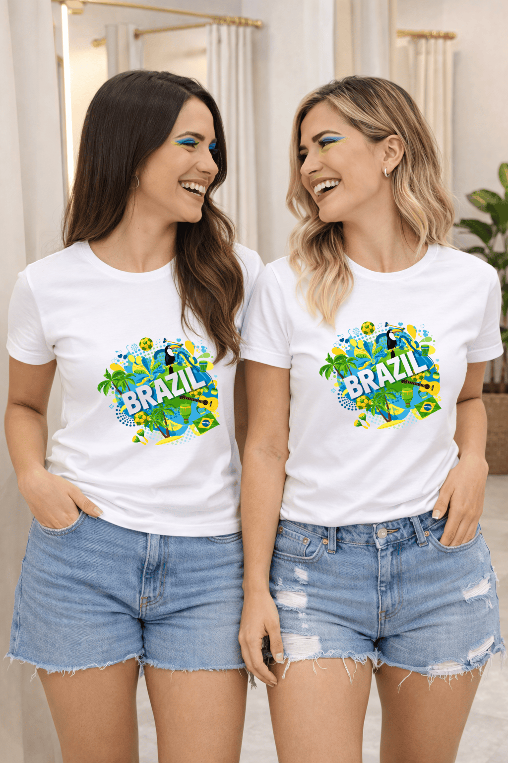 Camiseta Premium Manga Curta Tradicional Feminina Brasil | Estilo Nacional