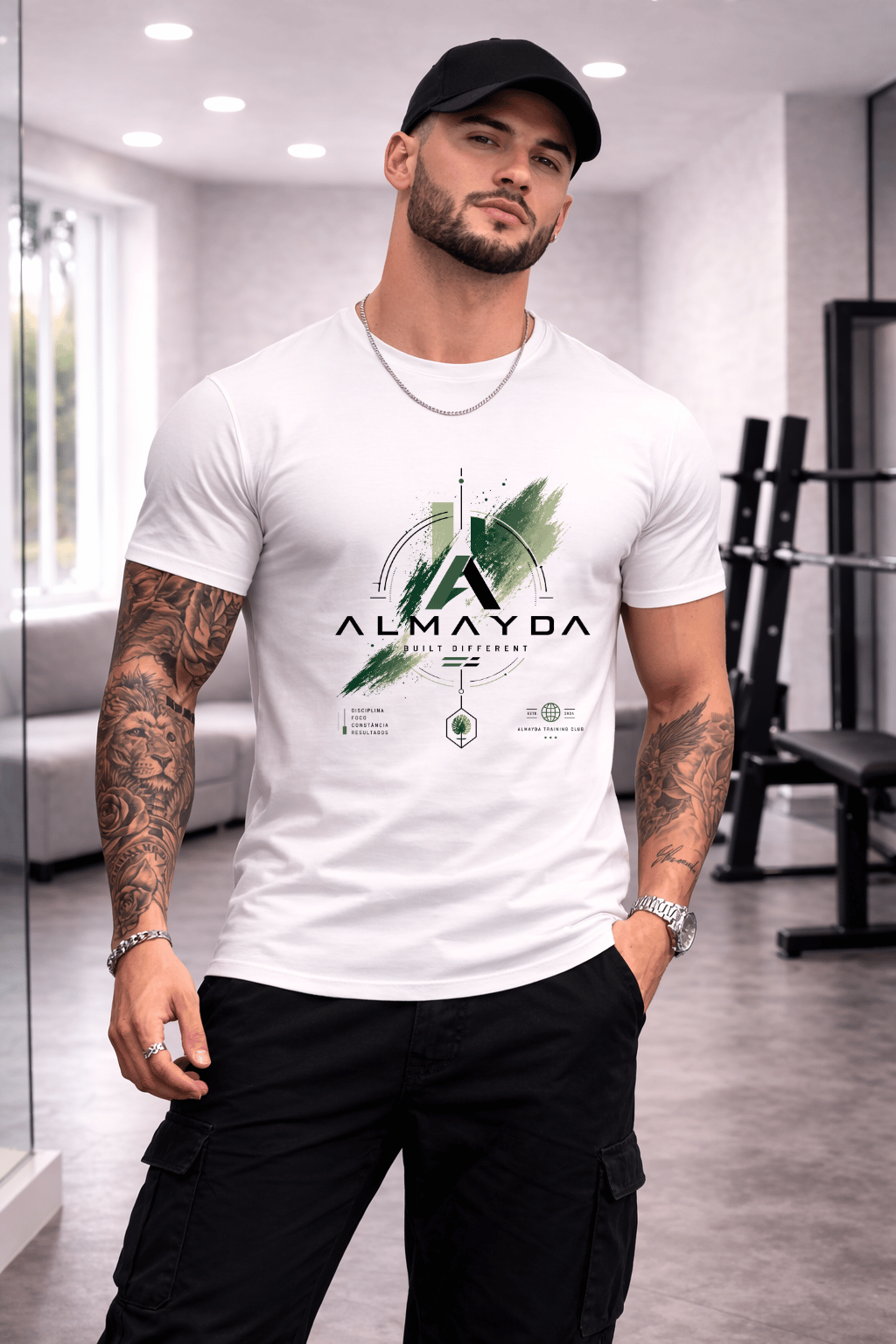Camiseta Masculina Tradicional Manga Curta - Almayda Training Mode On