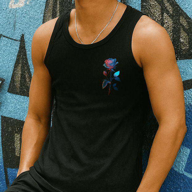 Camiseta Regata Masculina - Rose Pain Blue