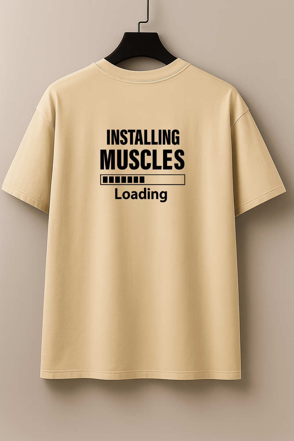 Camiseta Masculina | Estampa - Installing Muscles Preto