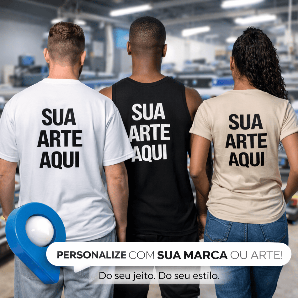 Camiseta Personalizada com Sua Marca ou Arte | Produção Premium 10 Peças