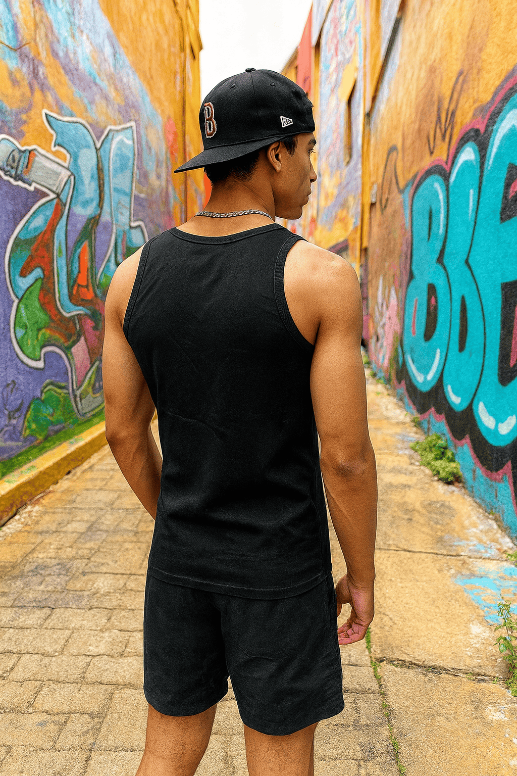 Camiseta Regata Masculina - Rose Pain Blue