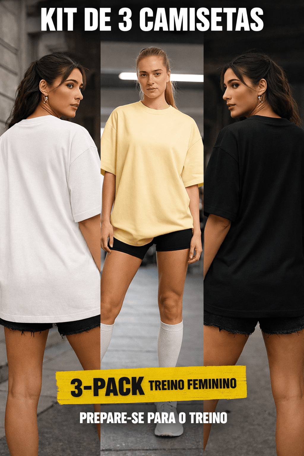 Camiseta Oversized Feminina -  As mais Vendidas - Estampas Treino