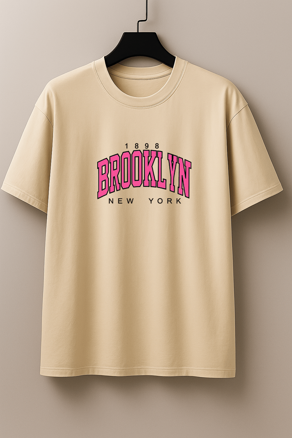 Camiseta Feminina | Estampa - Brooklyn New York Rosa