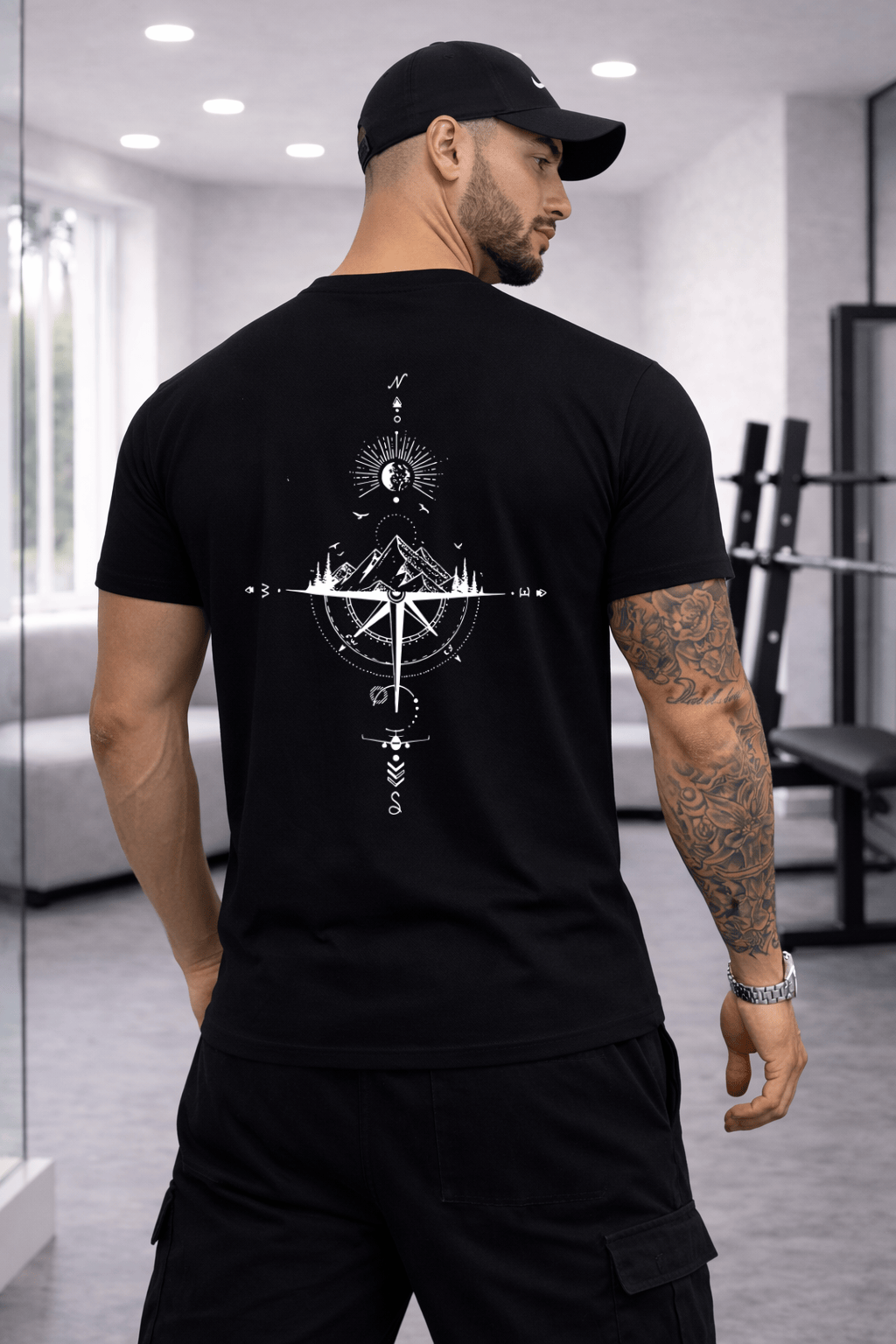 Camiseta Masculina Premium Manga Curta Tradicional  - Rosa dos Ventos