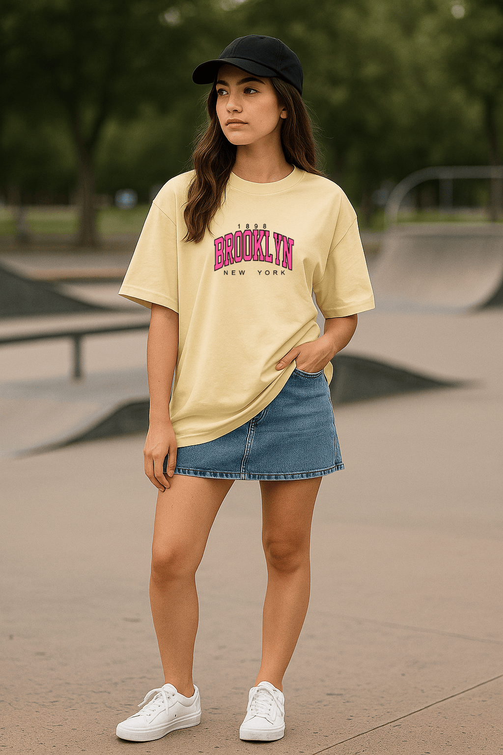 Camiseta Oversized Feminina | Estampa Brooklyn New York