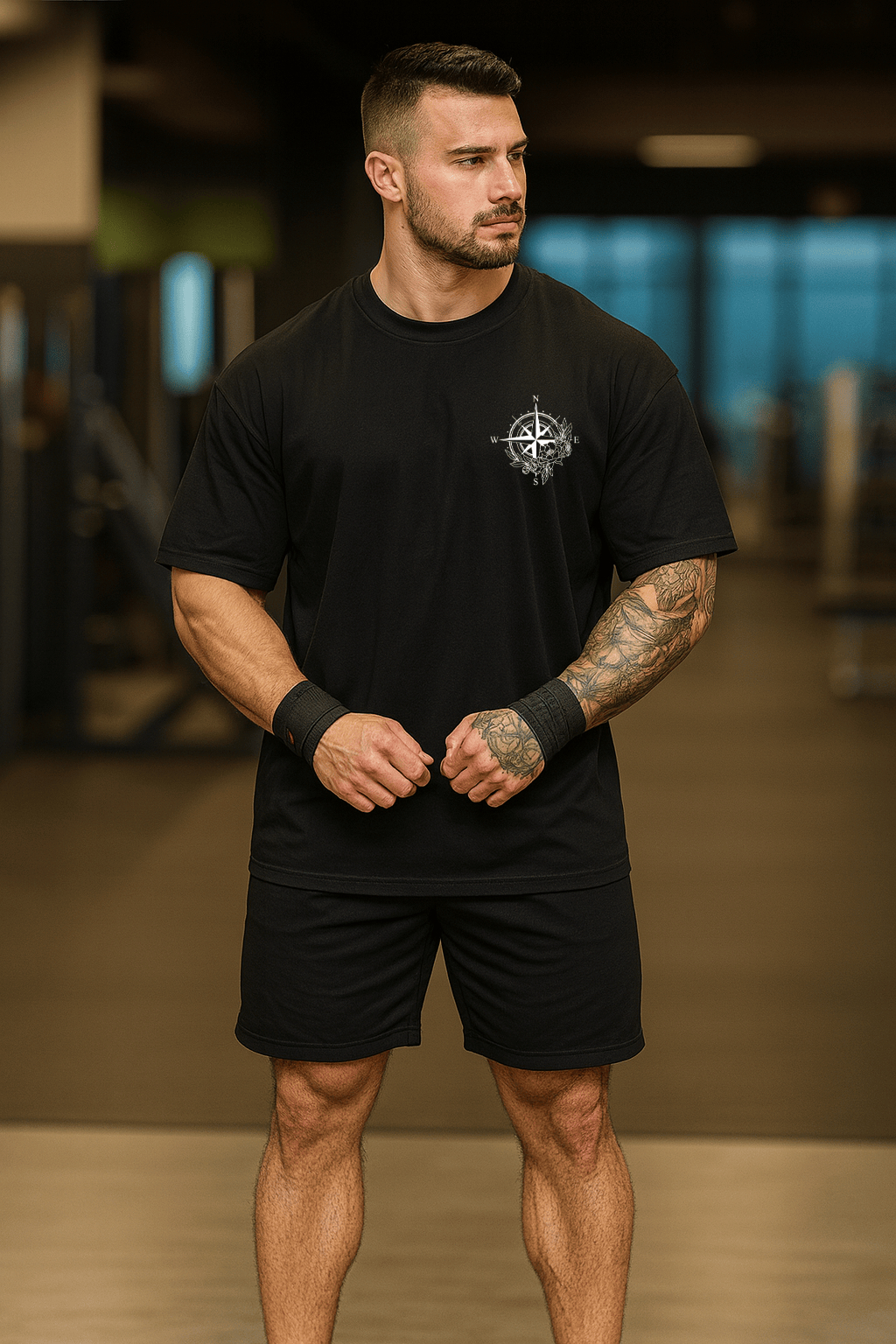 Camiseta Oversized Masculina | Estampa - Rosa dos Ventos