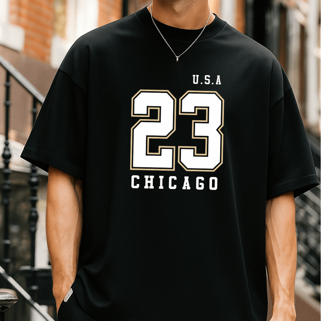 Camiseta Oversized Masculina -  U.S.A 23 Chicago