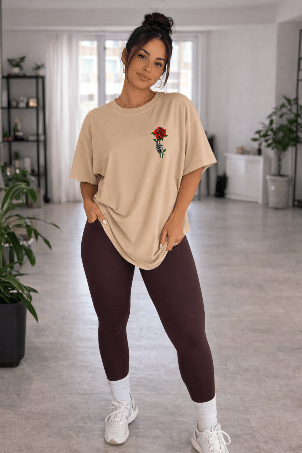 Camisetão Feminino Oversized - Rose Pain Red