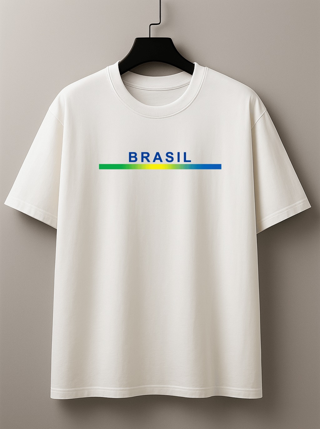 Camiseta Premium Manga Curta Tradicional Masculina Brasil Autêntica