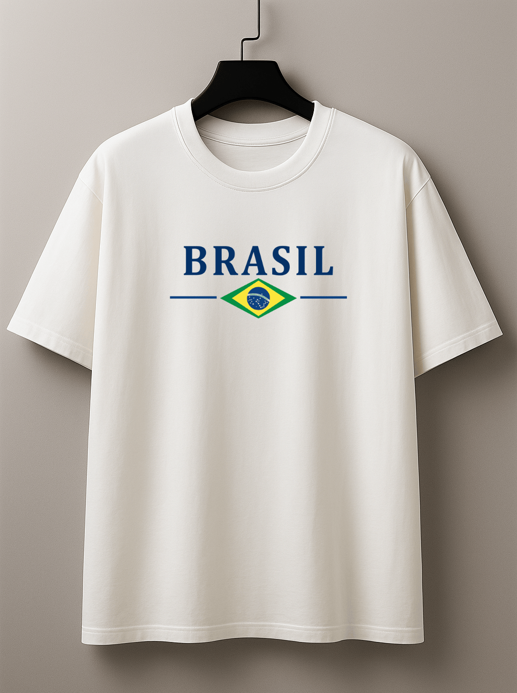 Camiseta Premium Manga Curta Tradicional Masculina Brasil Urban | Casual 100% Algodão