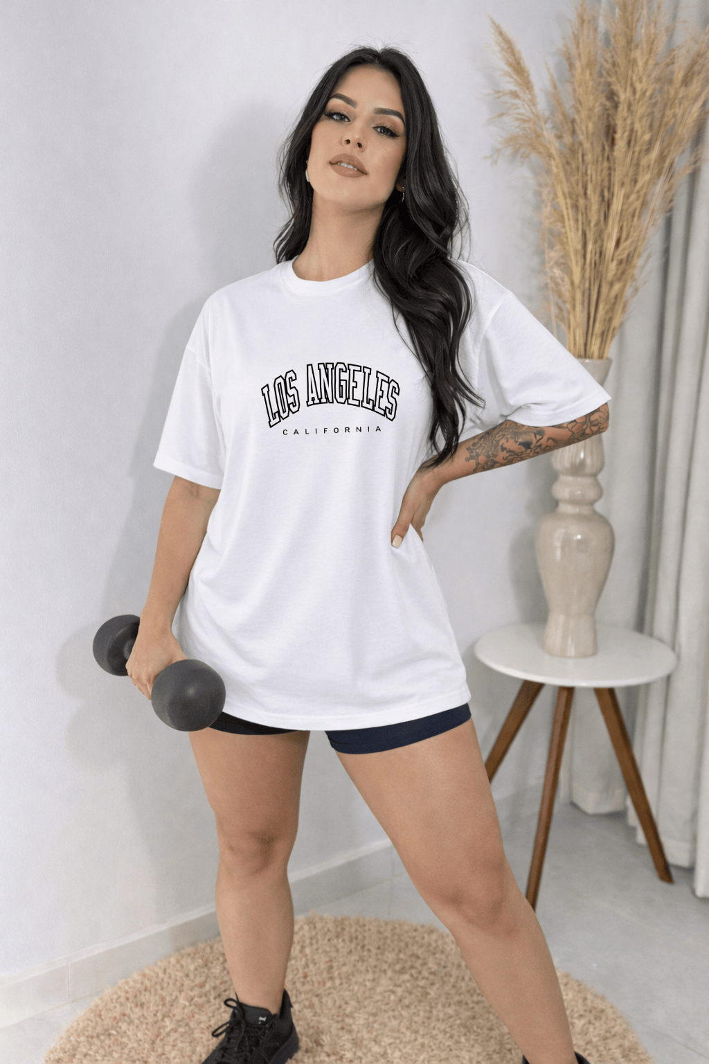 Camisetão Oversized Feminina | Estampa - Los Angeles California