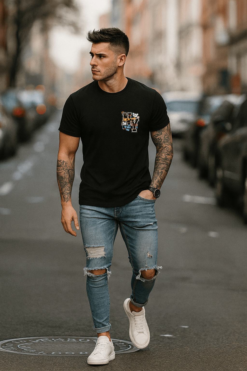 Camiseta Masculina | Estampa NY Graffiti