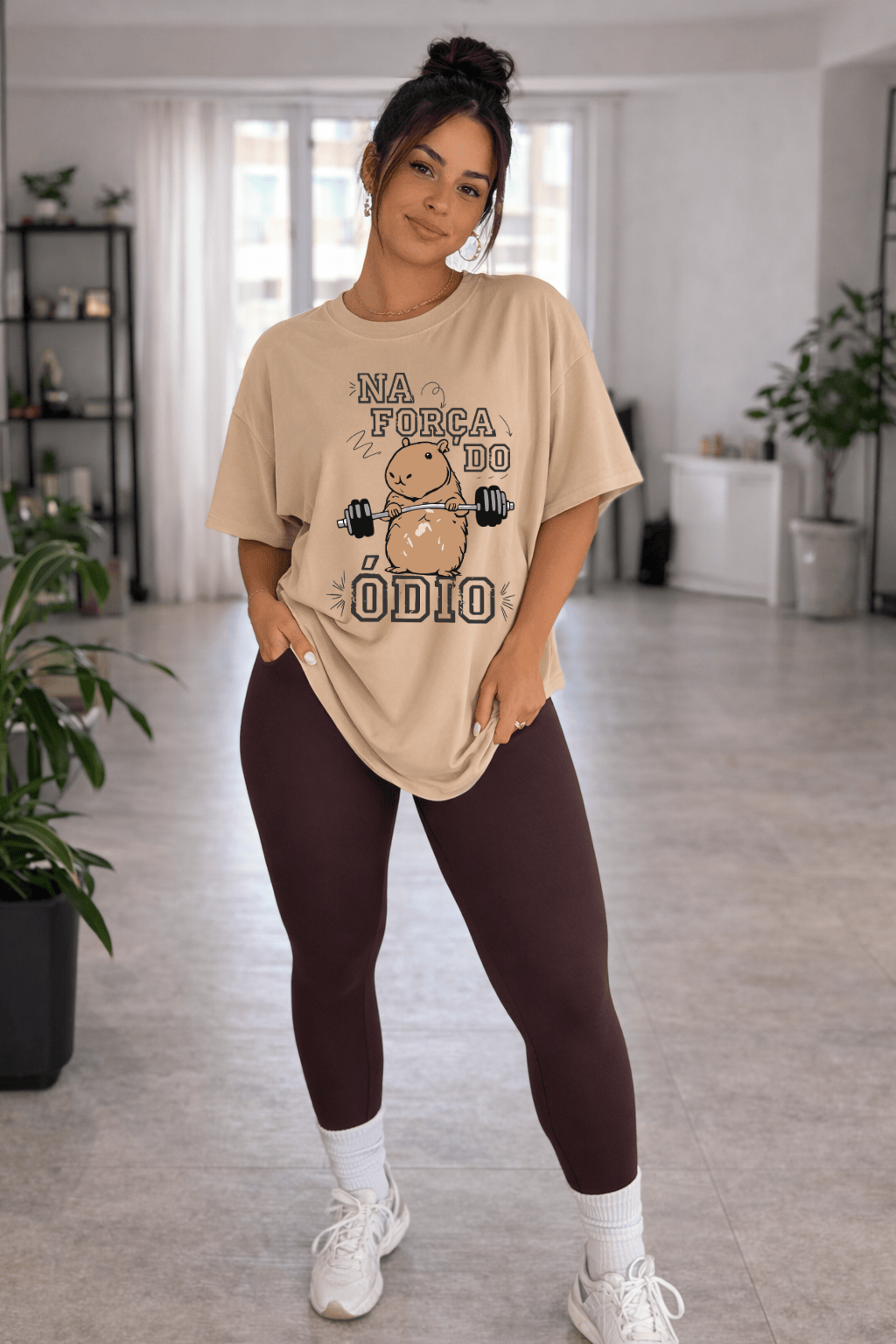 Camisetão Oversized Feminino Na Força do Ódio