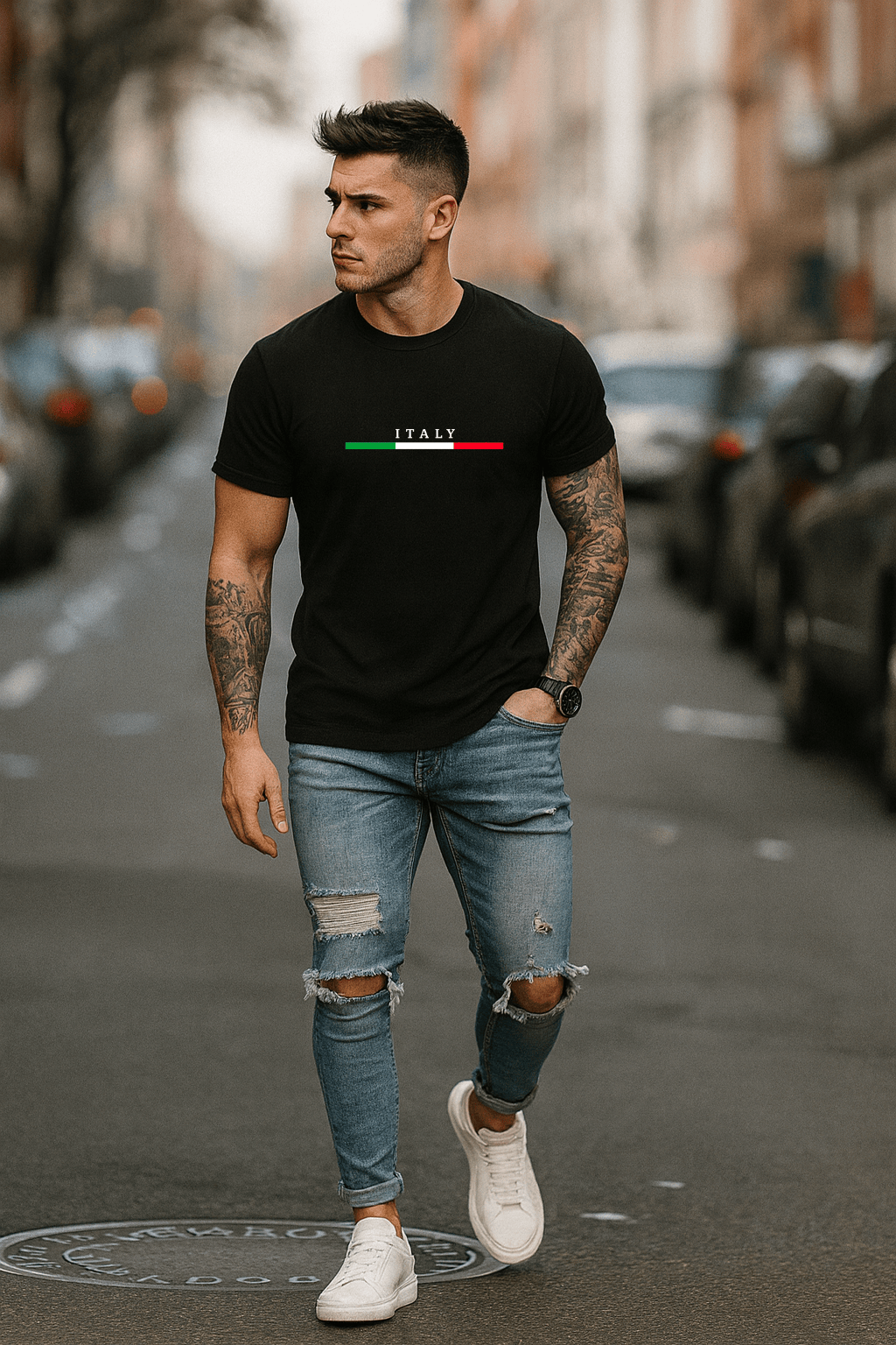 Camiseta Masculina Premium - Italy Algodão 100%