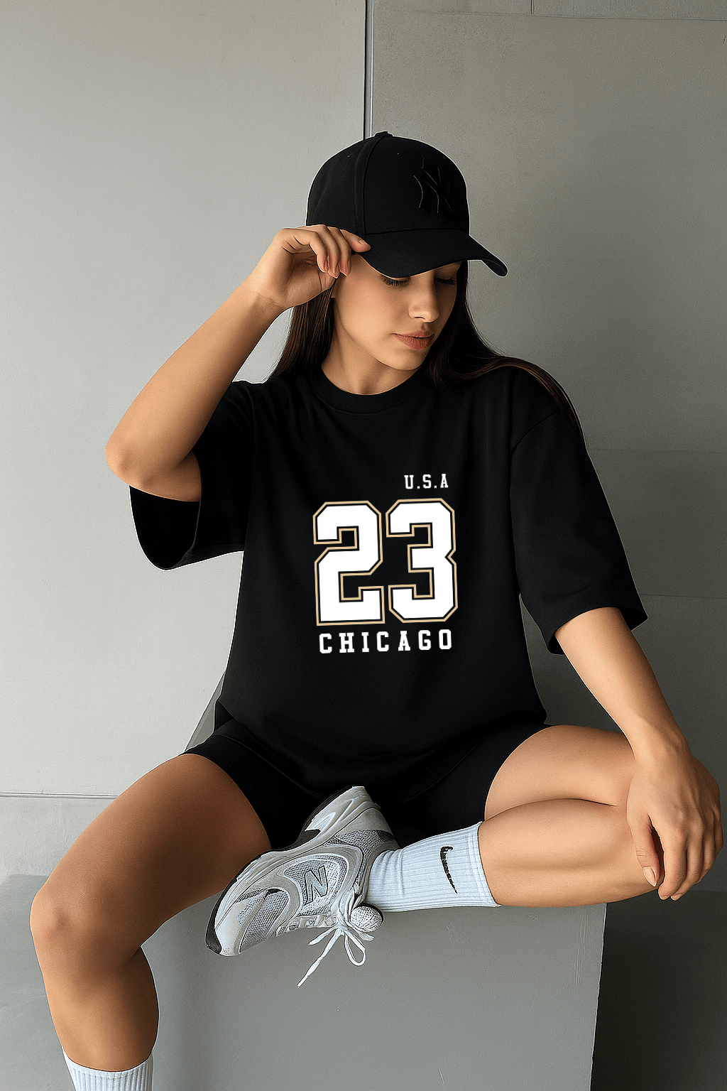 Camiseta Oversized (Camisetão) Feminina -  U.S.A 23 Chicago