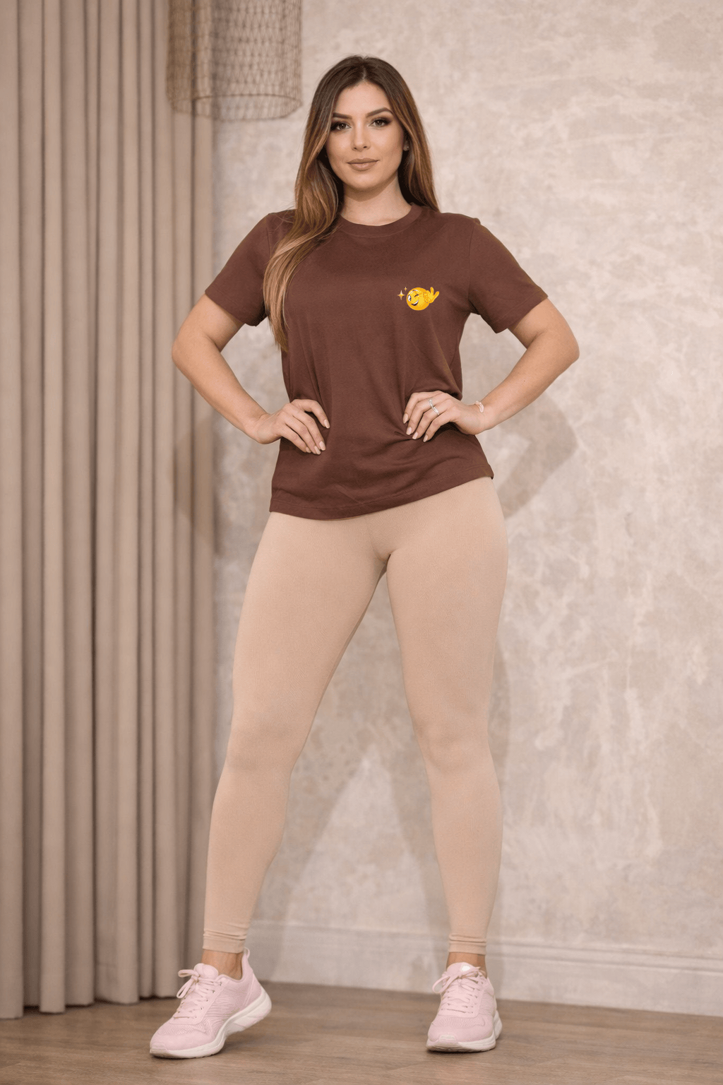 Camiseta Feminina Premium Manga Curta Tradicional  - Emoji Divertido