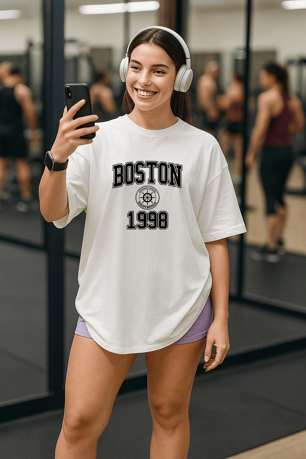 Camiseta Oversized Feminina | Boston 1998