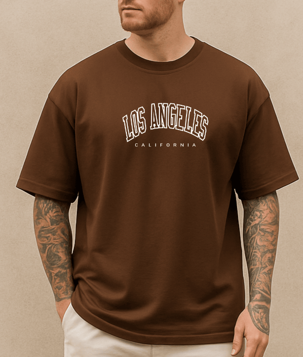 Camiseta Oversized Masculina | Estampa - Los Angeles California