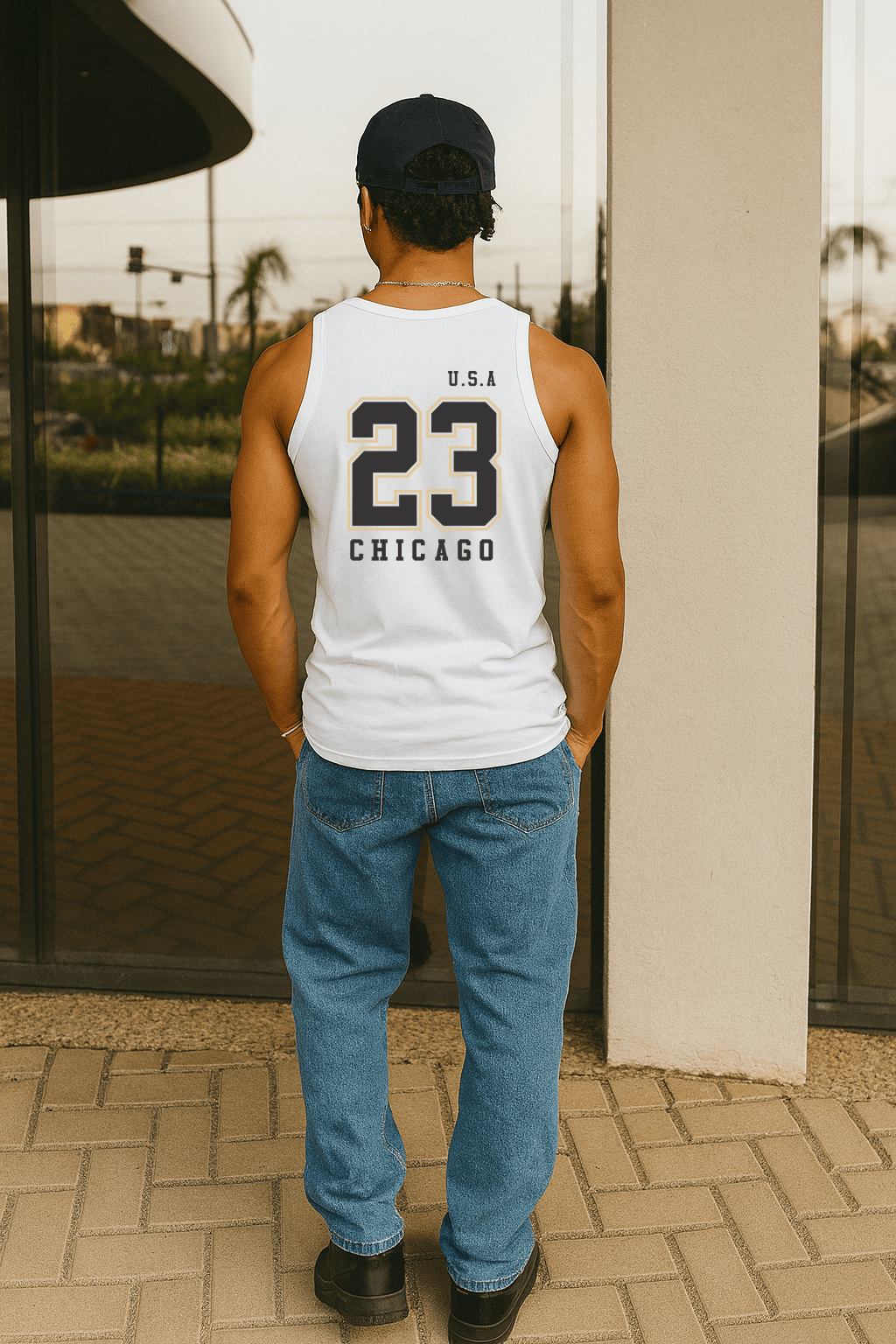 Camiseta Regata Masculina - USA 23 Back Force | Streetwear Casual