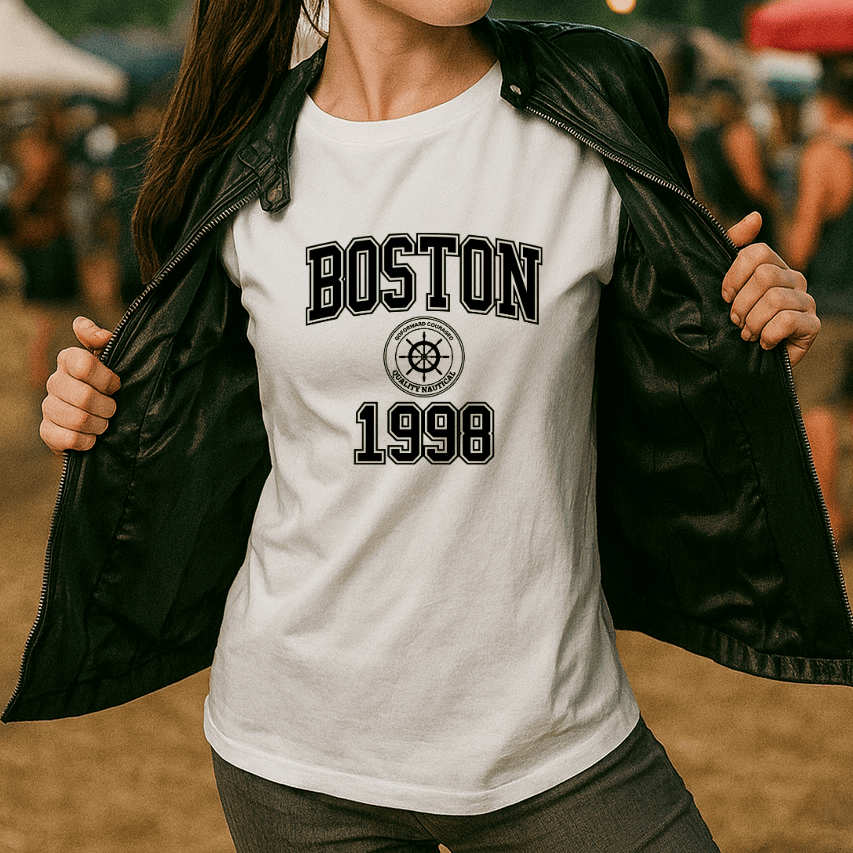 Camiseta Feminina Boston 1998 | Streetwear Casual