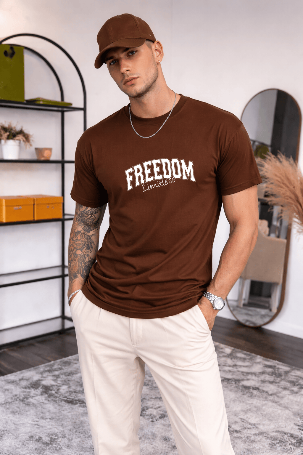 Camiseta Masculina Premium Manga Curta Tradicional | Estampa - Freedom Limitles