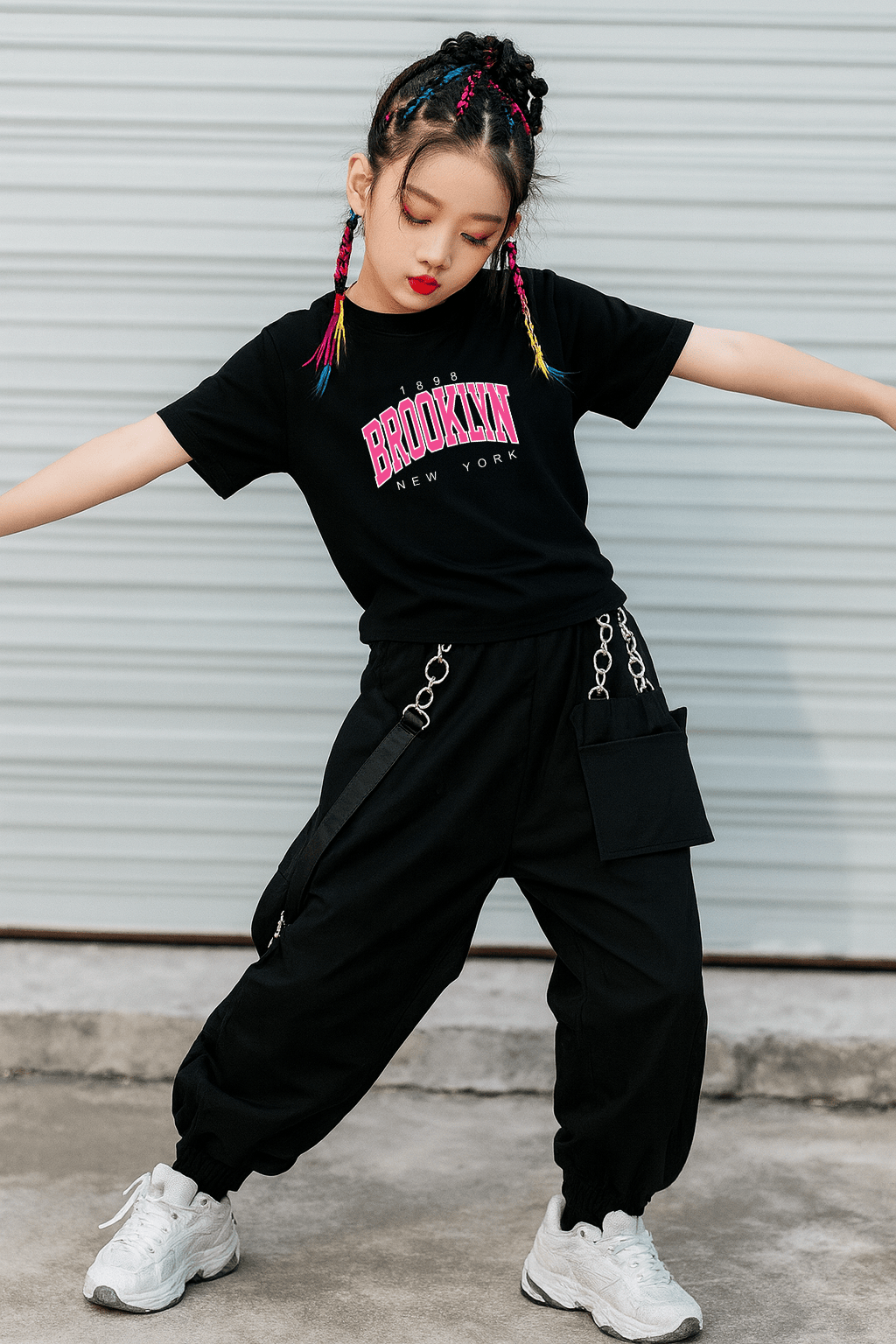 Camiseta Infantil Feminina - Pink Brooklyn Girl