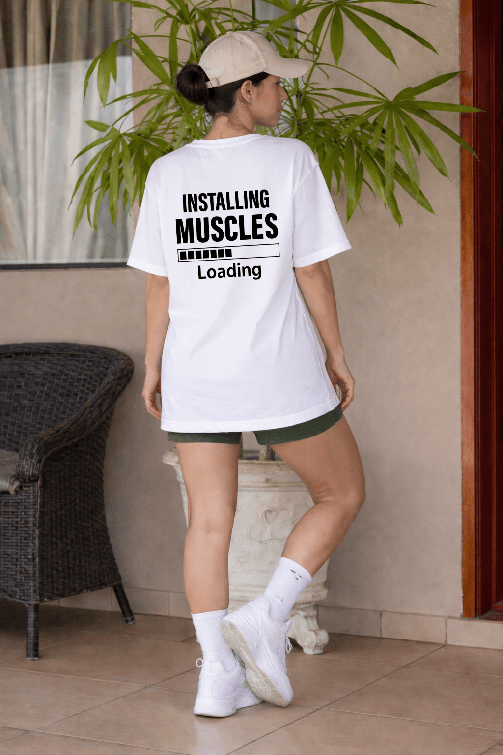 Camiseta Oversized (Camisetão) Feminina -  Installing Muscles - As mais Vendidas