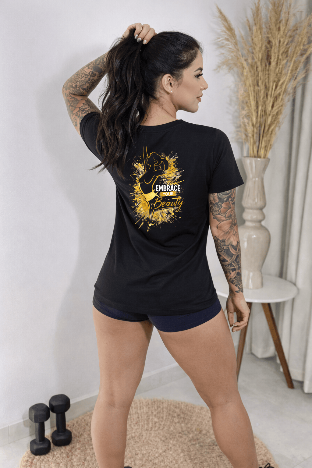 Camiseta Premium Manga Curta Tradicional Feminina - Embrace Your Beauty