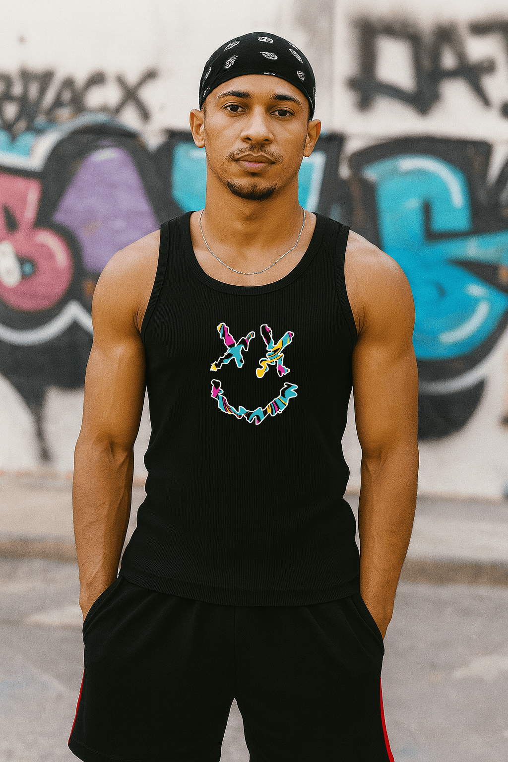 Camiseta Regata Masculina - Smiley | Streetwear Casual