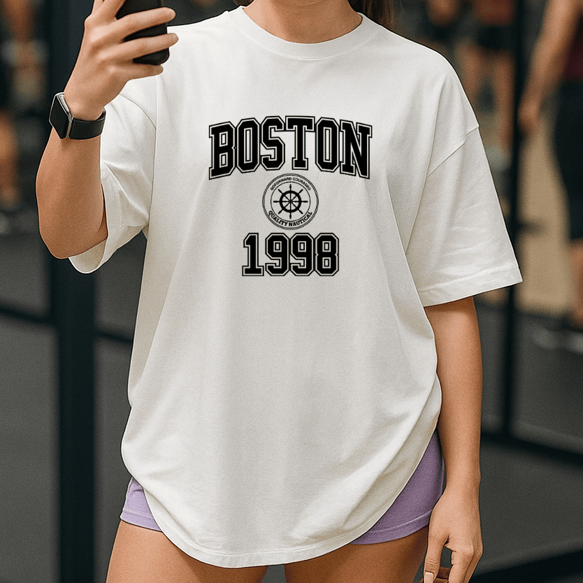 Camiseta Oversized Feminina | Boston 1998