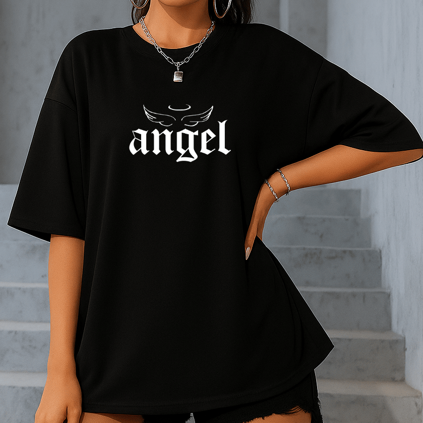 Camiseta Oversized Feminina -  Dark Angel