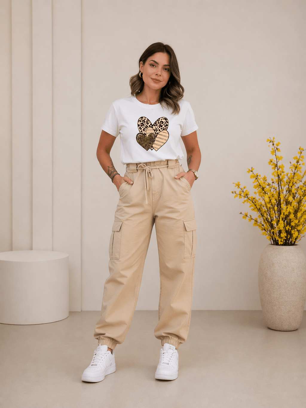 Camiseta Feminina Manga Curta - Wild Love Chic
