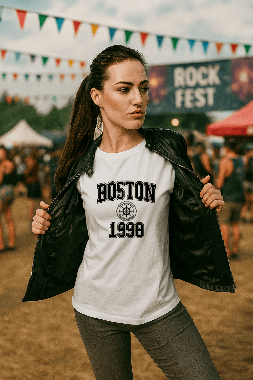Camiseta Feminina Boston 1998 | Streetwear Casual