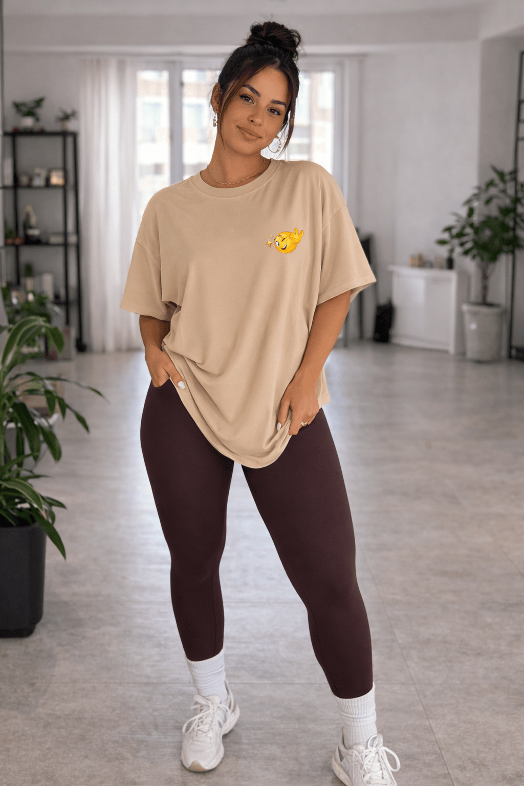 Camisetão Oversized Feminina | Estampa - Emoji Divertido