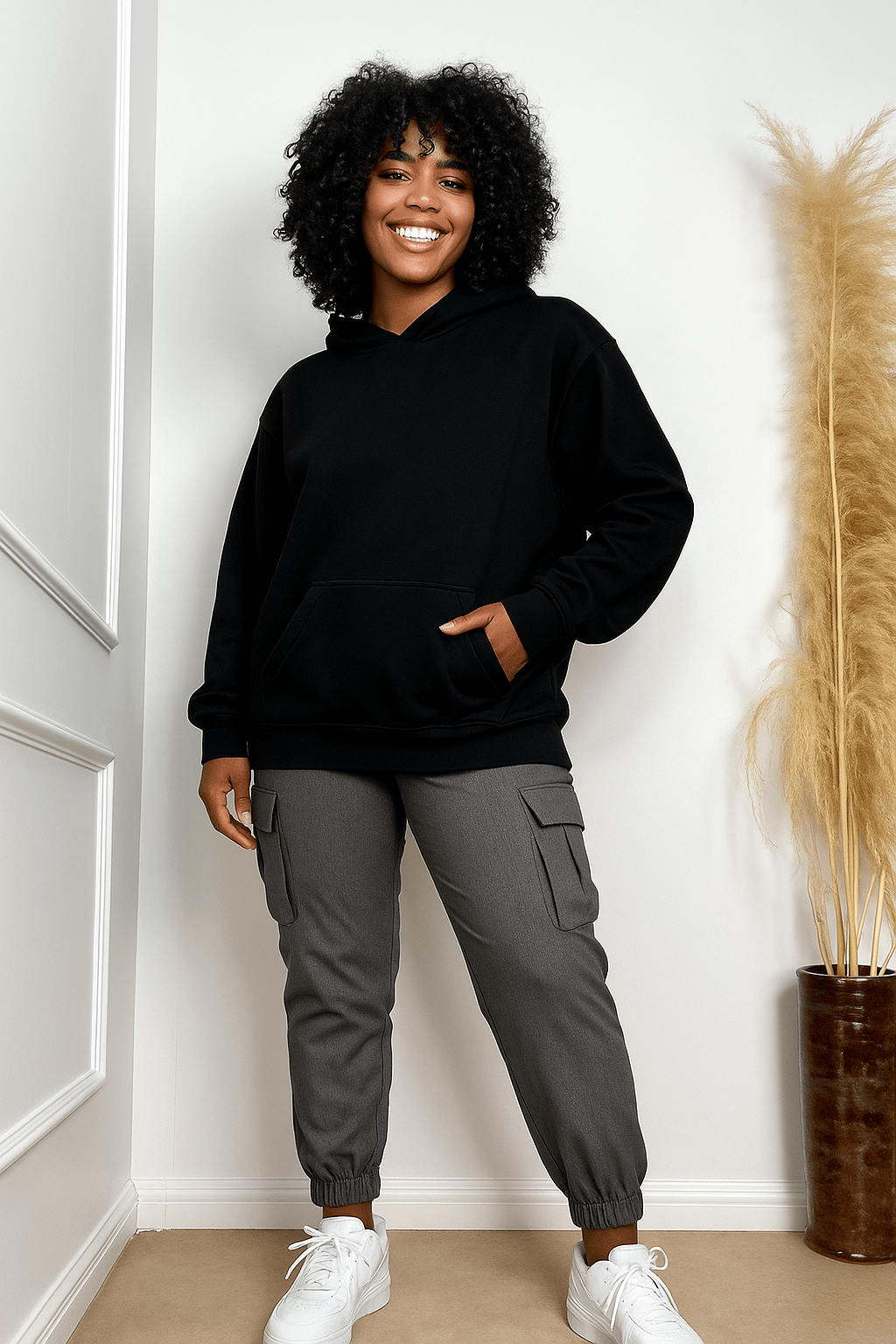 Moletom Feminino - Liso Canguru