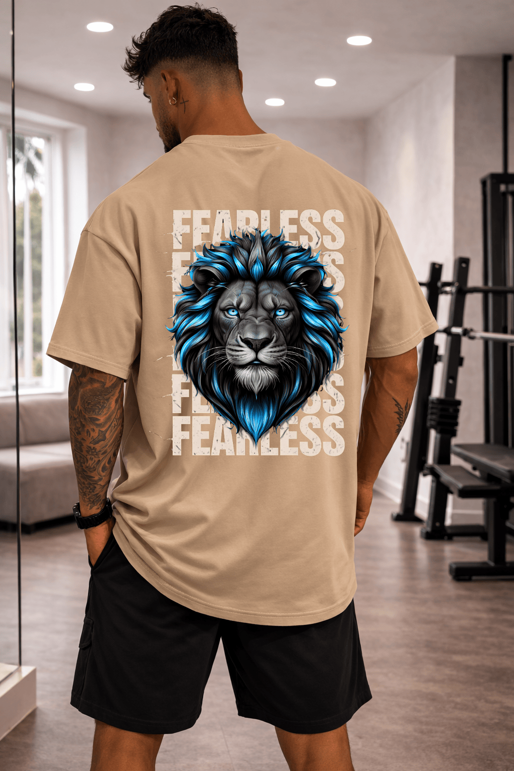 Camisetão Oversized  - Masculina Fearless Lion
