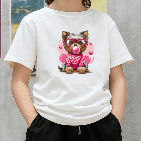 Camiseta Infantil Feminina - Puppy Pop Girl