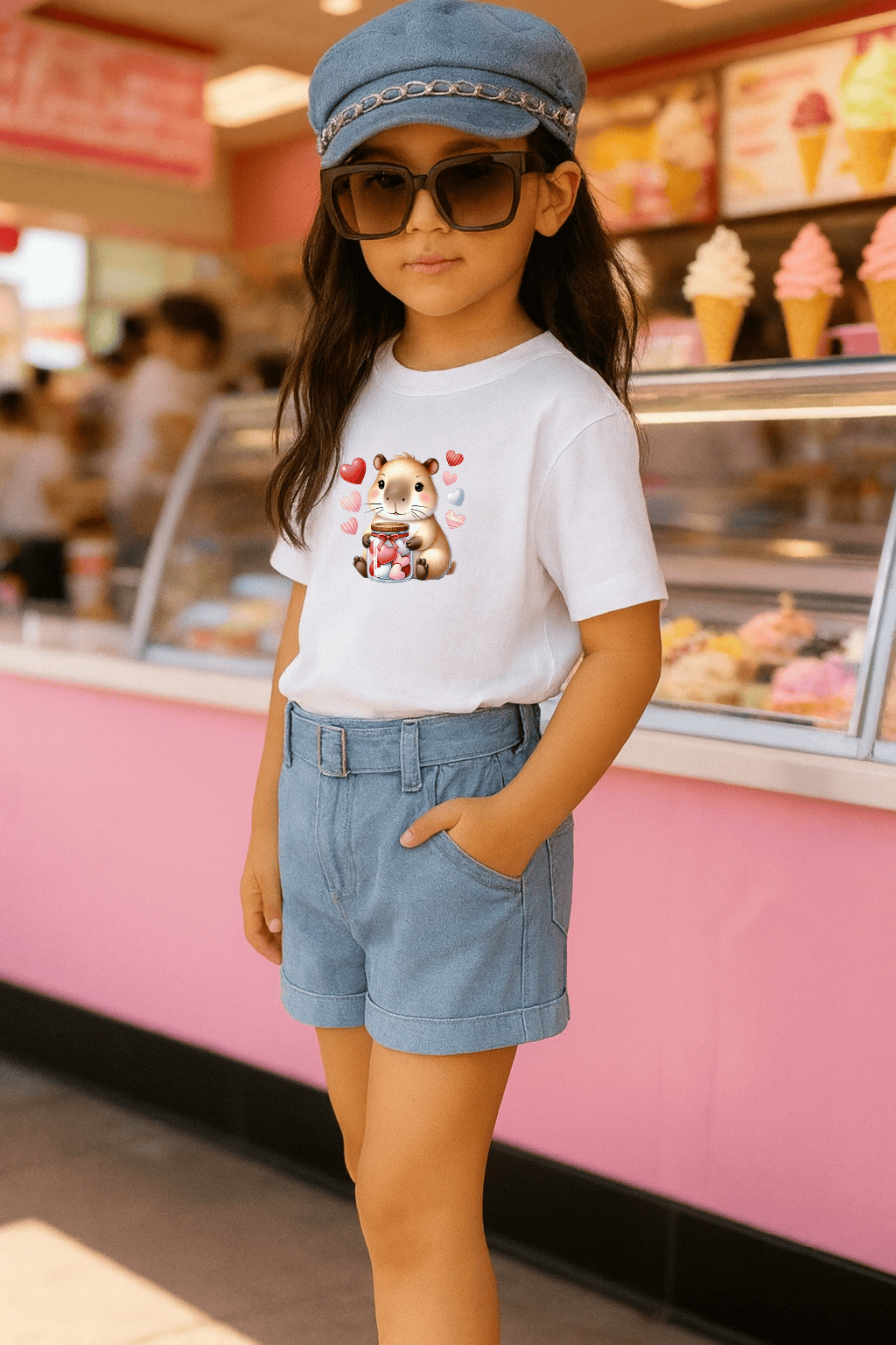 Camiseta Infantil Feminina - Capivara do Amor Baby