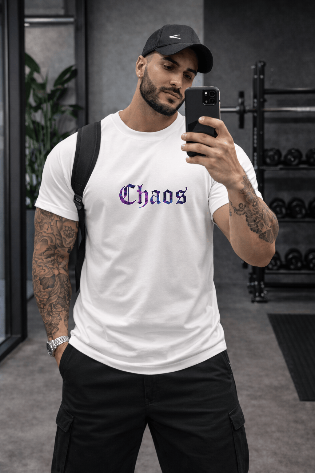 Camiseta Masculina Premium Manga Curta Tradicional  | Estampa - Chaos