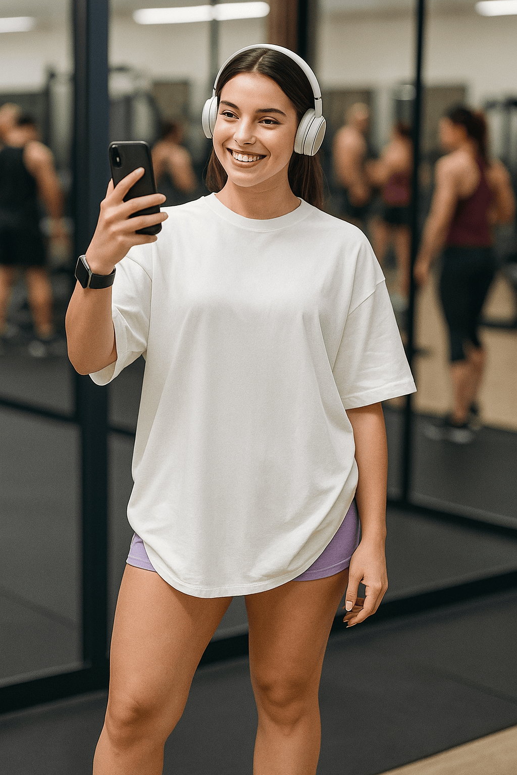 Camiseta Oversized Feminina | Hustle to Be the Best in Fitness