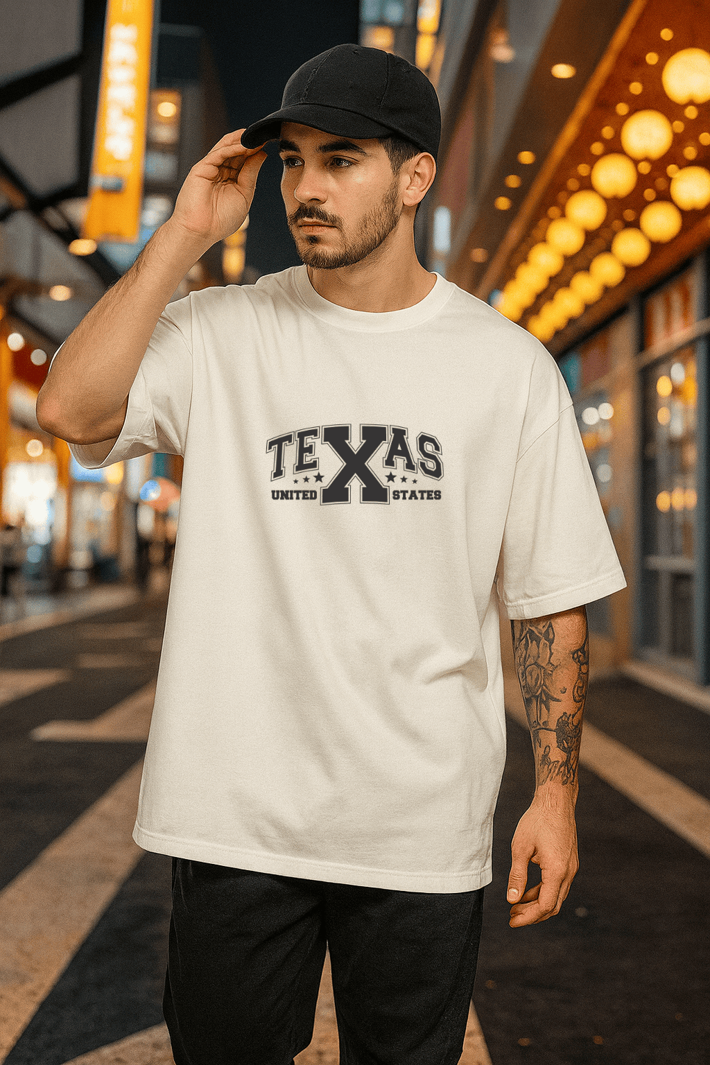 Camiseta Oversized Masculina Premium Texas United States