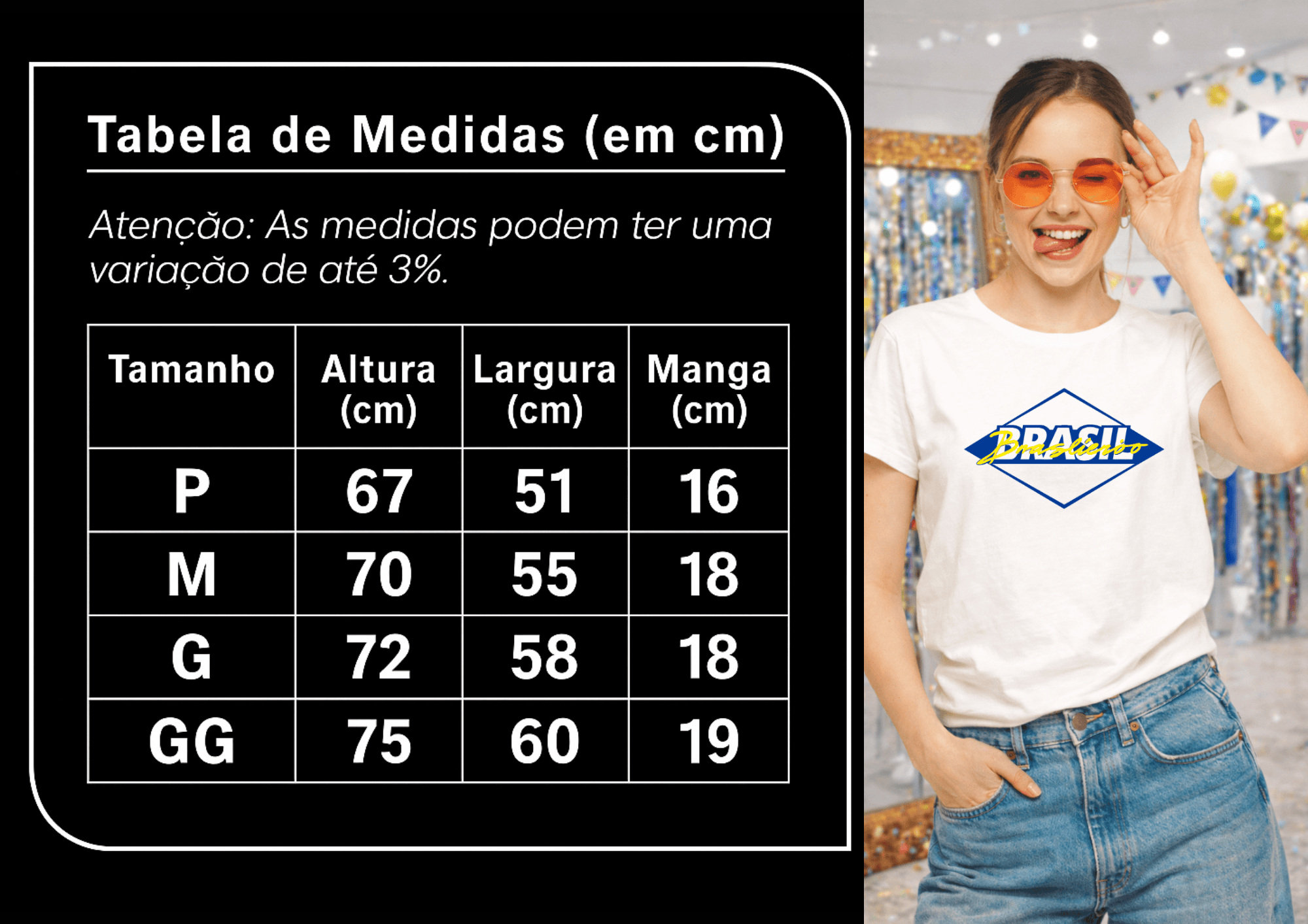 Camiseta Premium Manga Curta Tradicional  Feminina Brasil Vibes | Leve, Moderna & Confortável