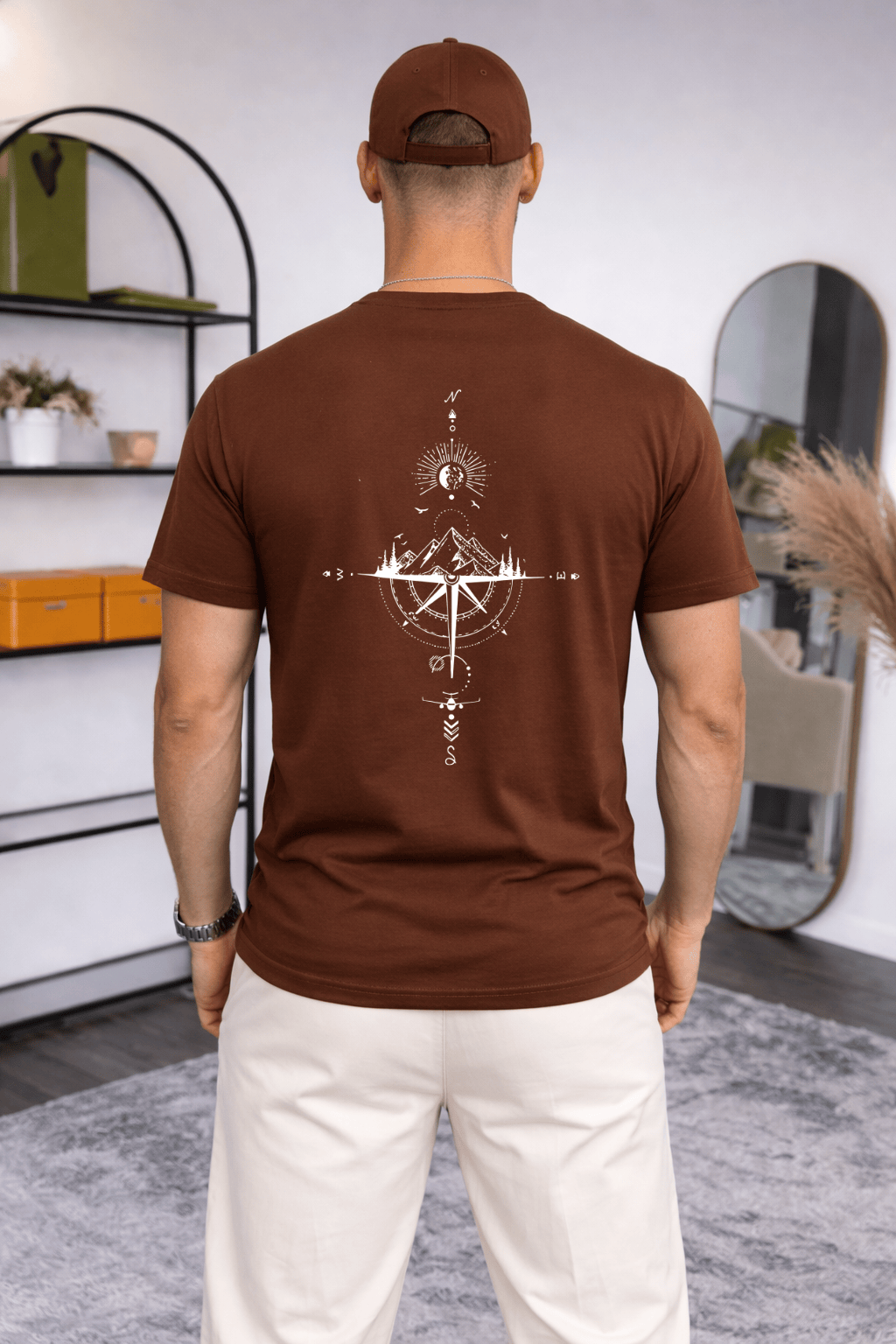 Camiseta Masculina Premium Manga Curta Tradicional  - Rosa dos Ventos