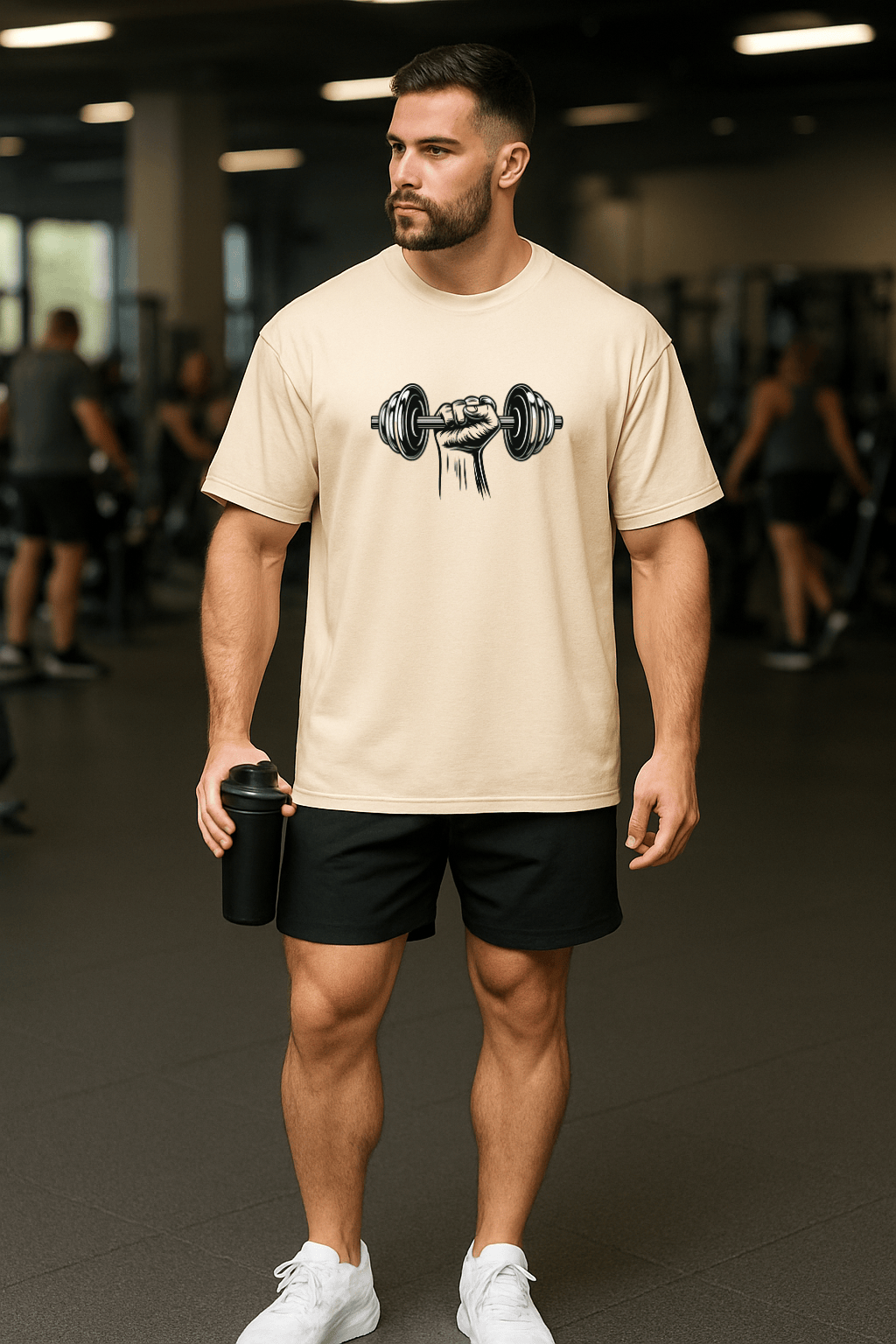 Camiseta Oversized Masculina | Estampa - Halteres